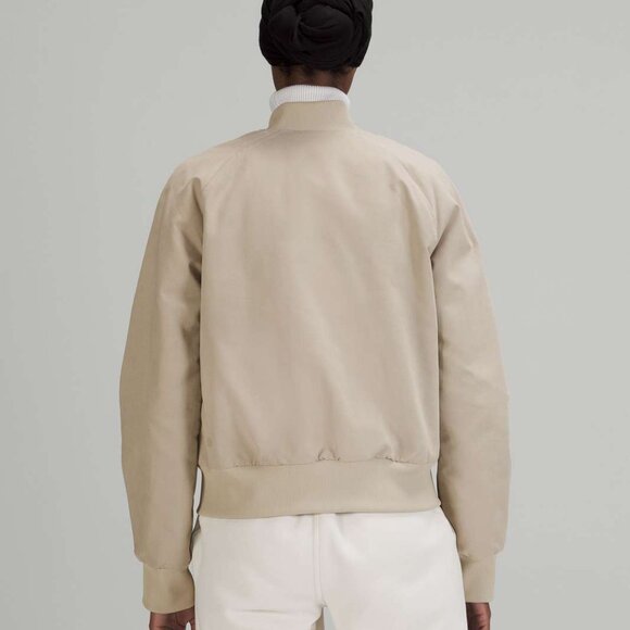 lululemon reversible nonstop bomber jacket raw linen - Picture 2 of 7